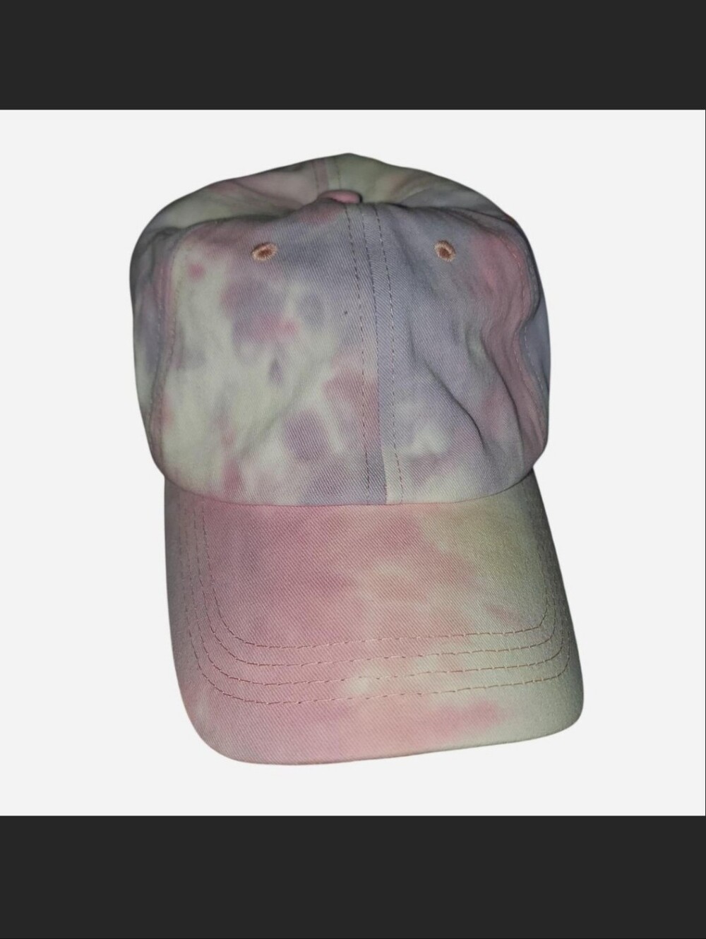 Women's tie-dye baseball cap with adjustable strap